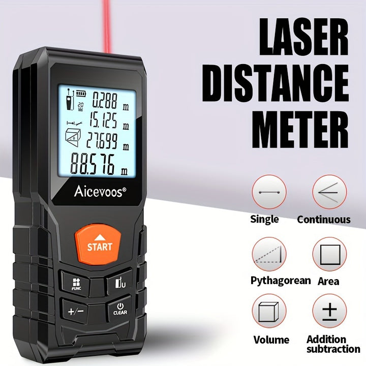 Aicevoos Digital Laser Rangefinder 50M 70M 100M 120M Laser Distance Meter Trena Laser Tape Measure Roulette Range Finder