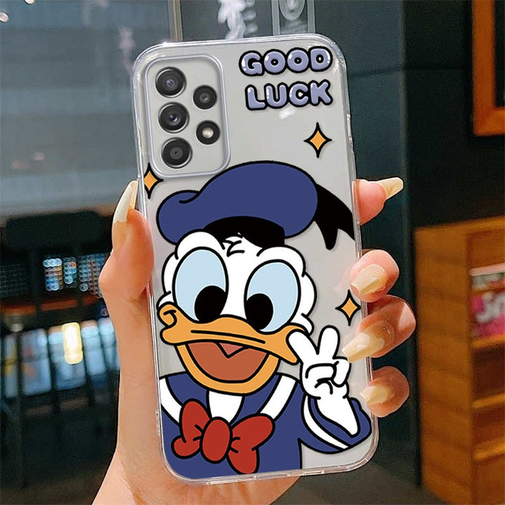 UME cute cartoon duck premium protective transparent mobile phone case for Samsung for Galaxy A73 A72 A71 A54 A53 A52 A51 A50 A34 A33 A32 A31 A30 A25 A24 A23 A22 A21S A20S A15 A14 A13 A12 A11 A10 A10S A05S A05 A04 A04E A03 A0