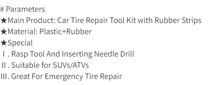 Complete Car & Motorcycle Tire Repair Tool Kit - Fix Punctures & Replace Tires Easily!