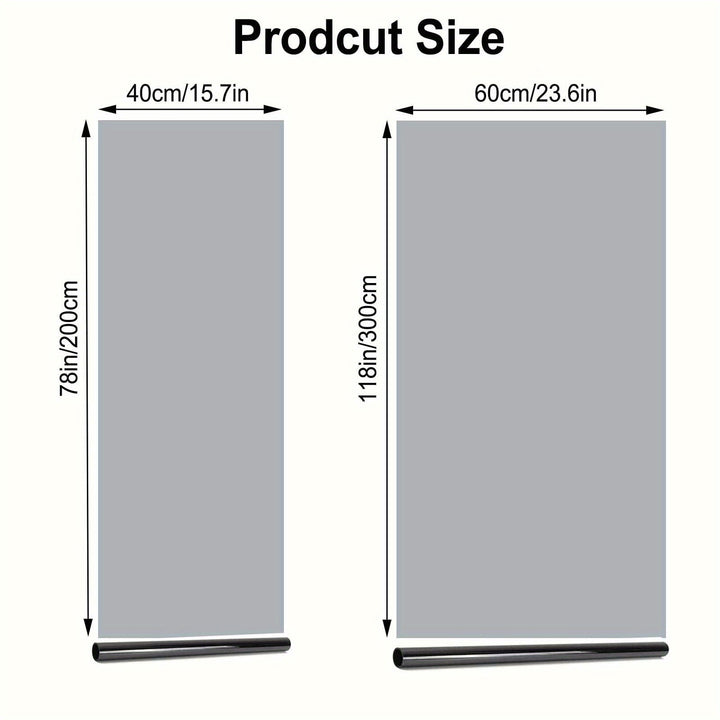 Privacy One-Way Mirror Reflective Window Film, 23.6 by 299.72 cm, Heat Control Anti UV Static Cling Film, Non-Adhesive for Office, RV Camping, Home Bathroom, Bedroom – Enhances Privacy & Comfort, Plastic Material, 1 Roll