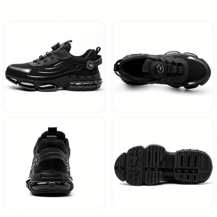 Unisex Professional Steel Toe & Puncture Proof Work Boots, Comfy Non Slip Cushioned Shock Absorption Safety Shoes, Men's Outdoor Footwear