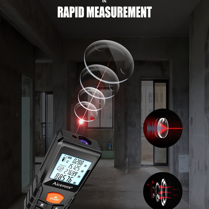 Aicevoos Digital Laser Rangefinder 50M 70M 100M 120M Laser Distance Meter Trena Laser Tape Measure Roulette Range Finder