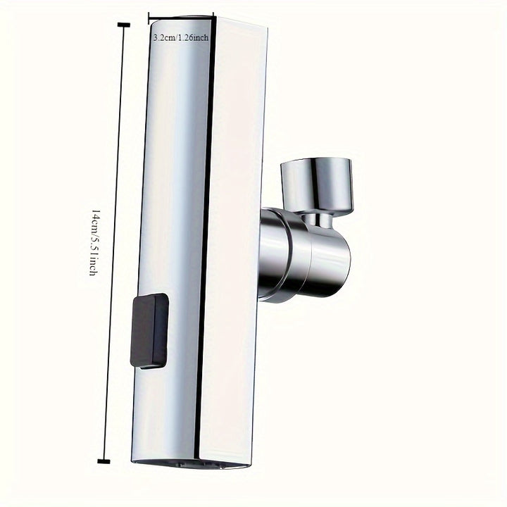 1 Universal Multi-Function Faucet Adapter, Three-Speed Switching Waterfall Water Flow, Rotatable Spray Head, Splash-Proof, Versatile Design Suitable for Bathroom And Kitchen Sinks, Durable Replacement Parts, Easy Installation