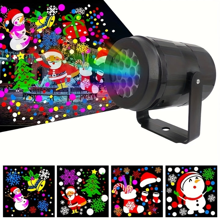 USB-Powered LED Christmas Projection Light - Indoor/Outdoor Holiday Decor, Non-Waterproof Desktop Design