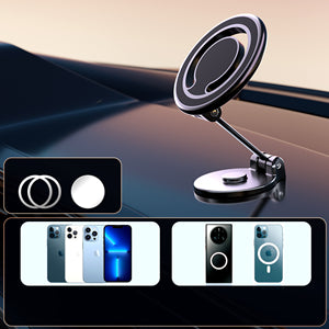 1080 Rotate Magnetic Car Phone Holder Stand Magnet Car Mount Support GPS Mobile Bracket in Car For Macsafe iPhone Samsung Xiaomi