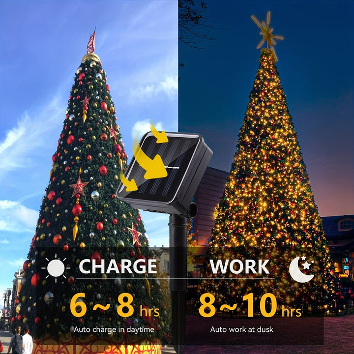 Solar String Lights, 8 Modes Copper Wire Twinkle Lights For Patio Tree Garden Christmas Wedding Party Decoration, For Home, Bedroom, Party, Festival