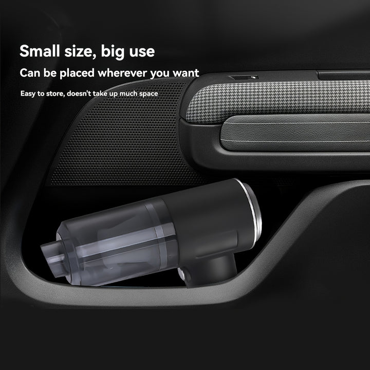 Black, 2-in-1 Rechargeable Handheld Vacuum Cleaner - Powerful Suction, Lightweight, Portable, Can Be Charged with Lithium Battery - Includes Dusting Brush Attachment, Floor Brush and Cleaning Tools, Suitable for Car and Home