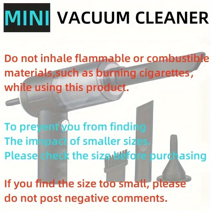 Black, 2-in-1 Rechargeable Handheld Vacuum Cleaner - Powerful Suction, Lightweight, Portable, Can Be Charged with Lithium Battery - Includes Dusting Brush Attachment, Floor Brush and Cleaning Tools, Suitable for Car and Home