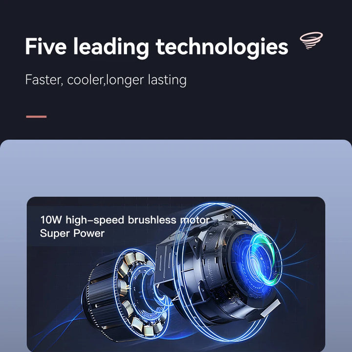 Booster JetFan W01 Power Air Blower Portable Cordless Computer Keyboard Cleaner 100000RPM Brushless Strong Turbo Fan Air Duster