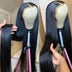 YKB 40 42 Inch Bone Straight 13x4 HD Lace Frontal Human Hair Wigs 200 Density 13x6 Lace Front Wig Brazilian PrePlucked For Women