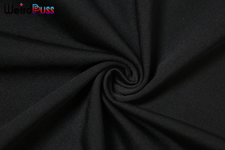 Weird Puss 2025 Mesh Patchwork Bodysuit Sexy Women Sleeve Ruched Skinny Turtleneck Bodycon Elegant Wild Tops Streetwear Outfits