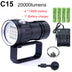 Super bright Diving Flashlight Portable IPX8 Underwater Waterproof Torch Lamp Highlight 20000Lumens Tactical Camera Fill Light