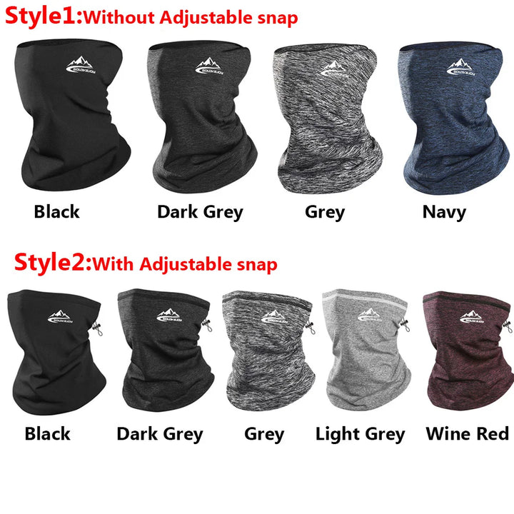 Men Women Cycling Scarf Neck Warmer Stretch Fleece Sports Outdoor Running Bicycle Face Bandana Simple Fashion Fleece Headbands
