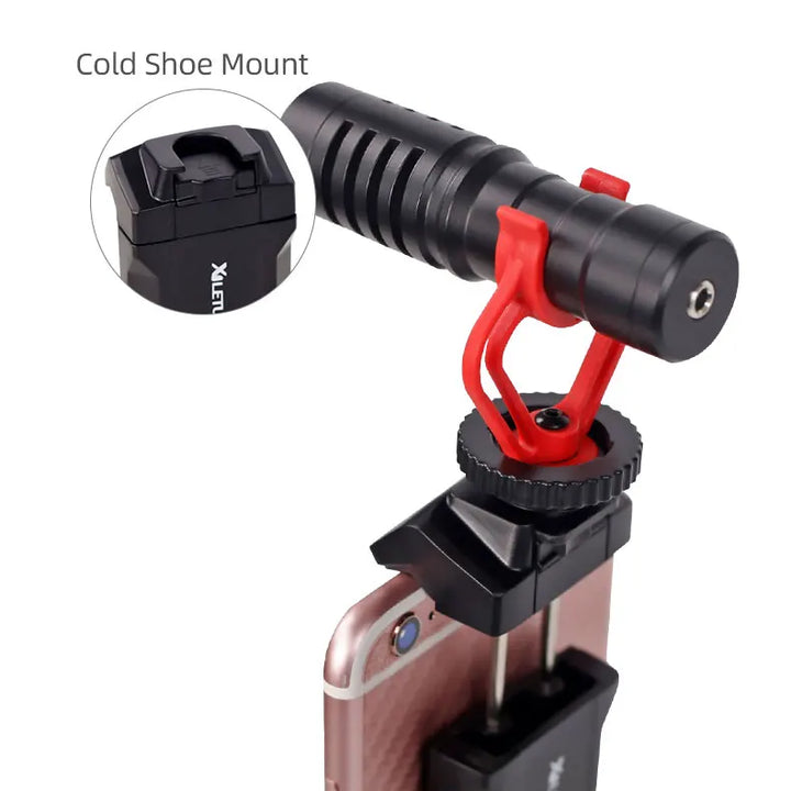 XILETU XJ13 Universal Tablet Clip Smartphone Holder Clip Stand w Mini Tripod Adjustable Bracket For Mobile Phones Ipro Tablets