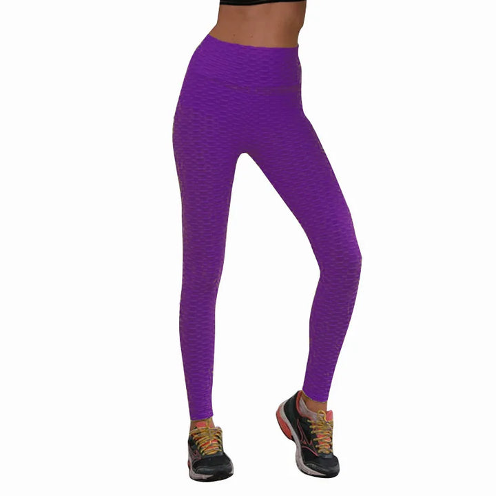 FCCEXIO 9 Colors New Fashion Jacquard High Waist Leggings Hot Sale Women Fitness Leggings PUSH UP Workout Booty Pants S-3XL