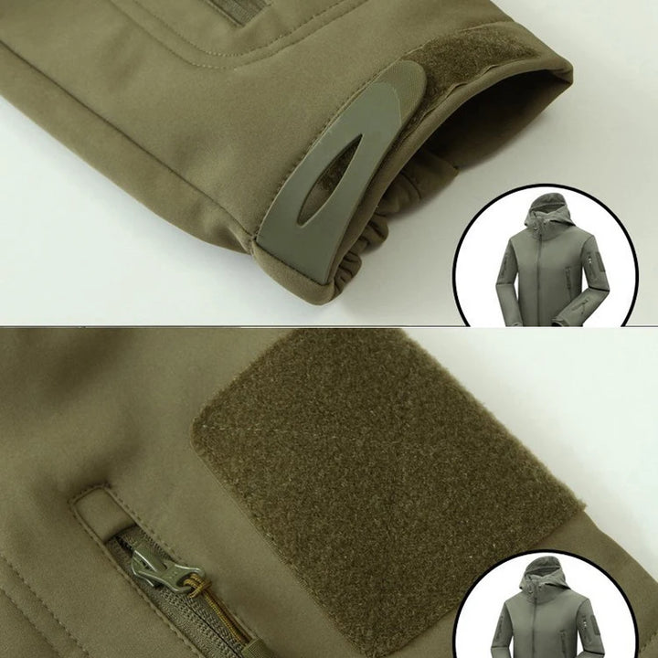 Men's Winter SoftShell Tactical Waterproof Jackets Male Hood Coat Combat Fishing Hiking Camping Climbing Skiing Pants Trousers