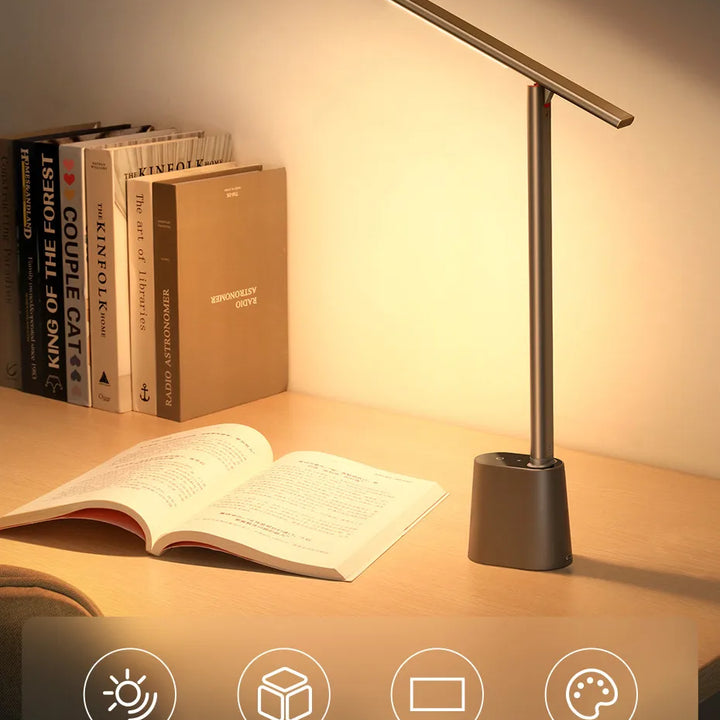 Baseus LED Desk Lamp Eye Protection Study Dimmable Office Light Foldable Table Lamp Smart Adaptive Brightness Bedside Read Lamp