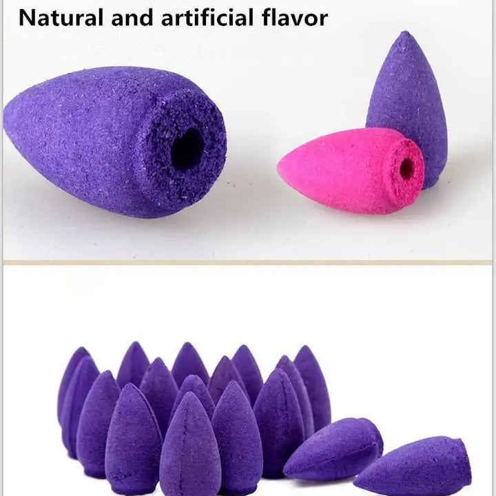 100Pcs Mixed Incense Cones Use For Backflow Incense Burner Anti-Odour Cone Incense Mix Scent