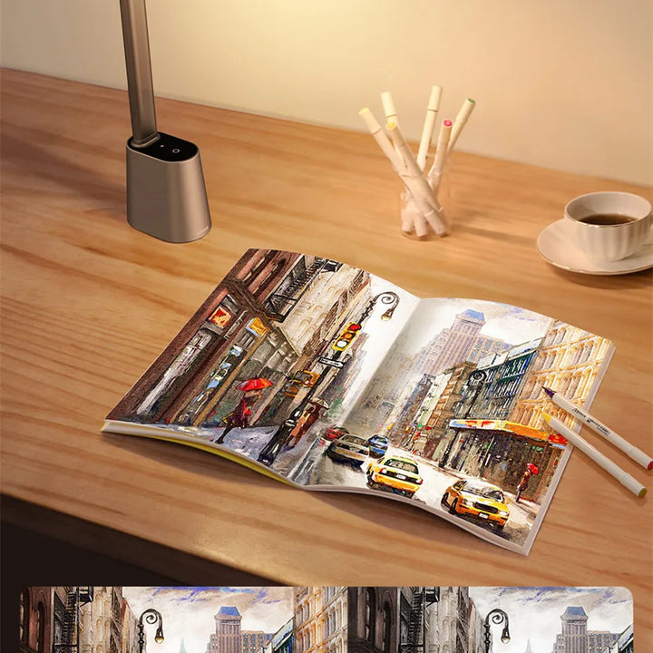 Baseus LED Desk Lamp Eye Protection Study Dimmable Office Light Foldable Table Lamp Smart Adaptive Brightness Bedside Read Lamp