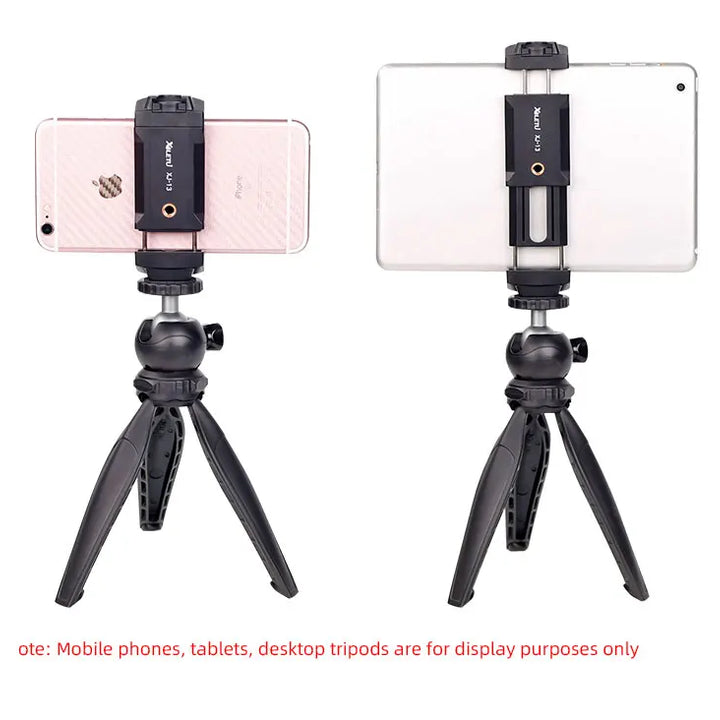 XILETU XJ13 Universal Tablet Clip Smartphone Holder Clip Stand w Mini Tripod Adjustable Bracket For Mobile Phones Ipro Tablets