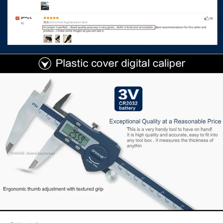 Digital Accurate Vernier Caliper Micrometer Paquimetro Digital Stainless Steel Vernier Caliper 200 mm Calliper Electronic Ruler