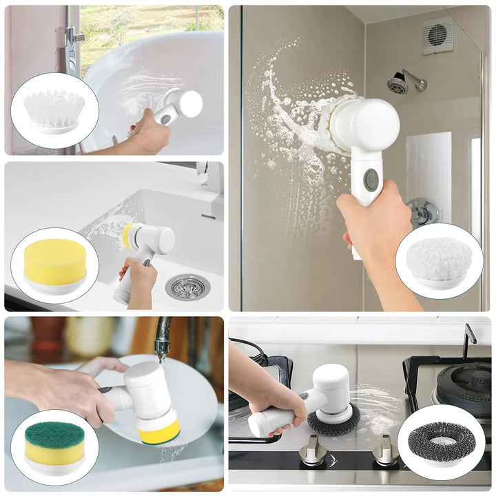 Xiaomi 5 in 1 Electric Cleaning Brush Kitchen Toilet Multi-function Cleaner Electric Shoe Polisher Portable Electric Clean Brush