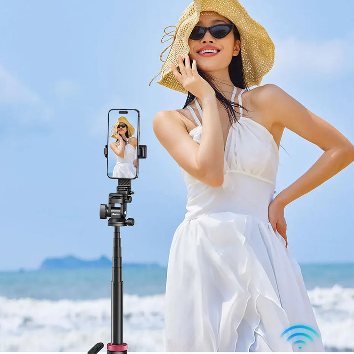 Ulanzi MT-78 Quick-Release Tripod with Cold Shoe Mount 1.85M Height with Flexible Ball Head for Selfie Vlogging Live Photograph