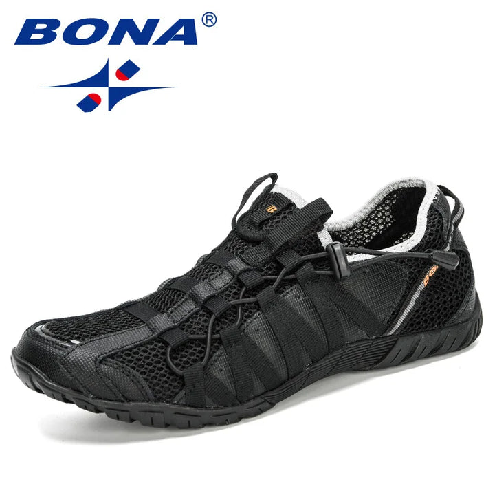 BONA New Popular Style Men Running Shoes Lace Up Athletic Shoes Outdoor Walkng jogging Sneakers Comfortable
