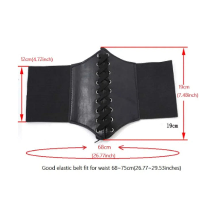 Goth Gothic Clothing Underbust Corset Women Belts Elastic Wide Bright Leather Golden Corsets For Waist Trainer