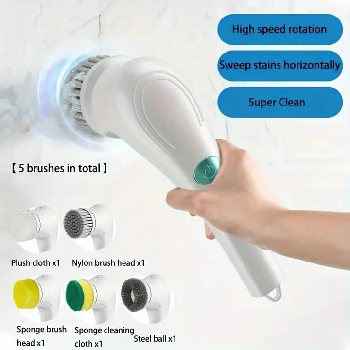 Xiaomi Electric Rotary Cleaning Brush Bathroom Cleaning Brush Powerful Noiseless 5 Replaceable Brush Heads Floor Kitchen