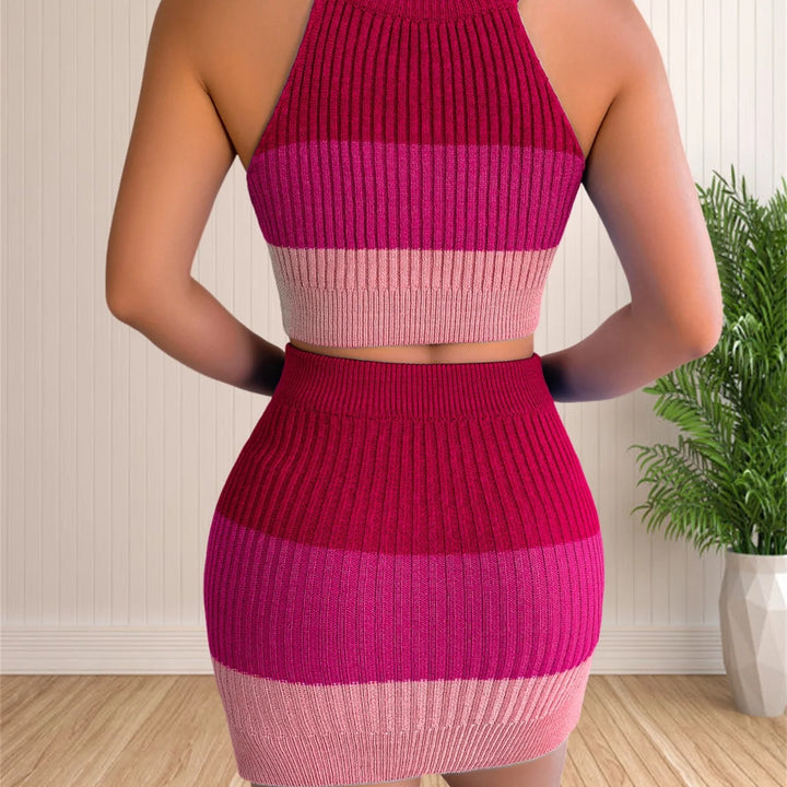 Sweater Dress for Women Summer Heart Knit Crewneck Sleeveless Sweaters 2 Piece Outfits
