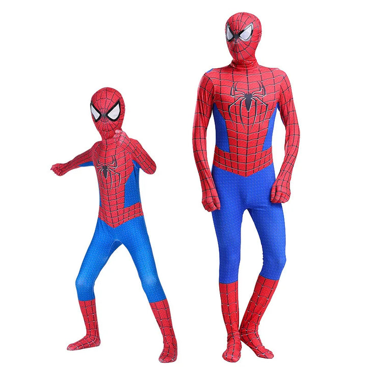 Spiderman Cosplay Fantasy Costumes Jumpsuit For Boys Girls Spider Man Miles Morales Superhero Halloween Carnival Zentai Bodysuit