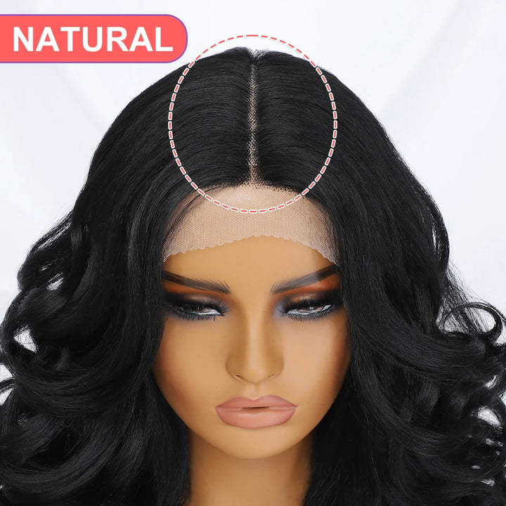 Synthetic Black Brown Curly Wig Lace Front Wigs For Women Blonde Orange Female Lace Wig Daily Use 13X4X1 Cosplay Hair
