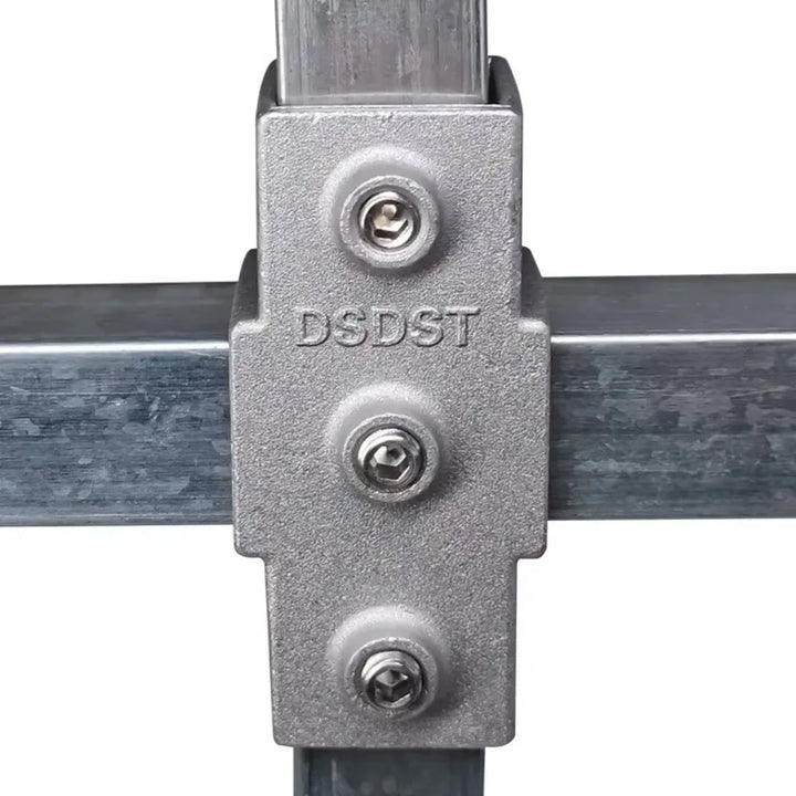 New Aluminum Alloy Square Tube Fixed Pipe Clamp Connector Accessories Aluminum Alloy Elbow Three-way Square