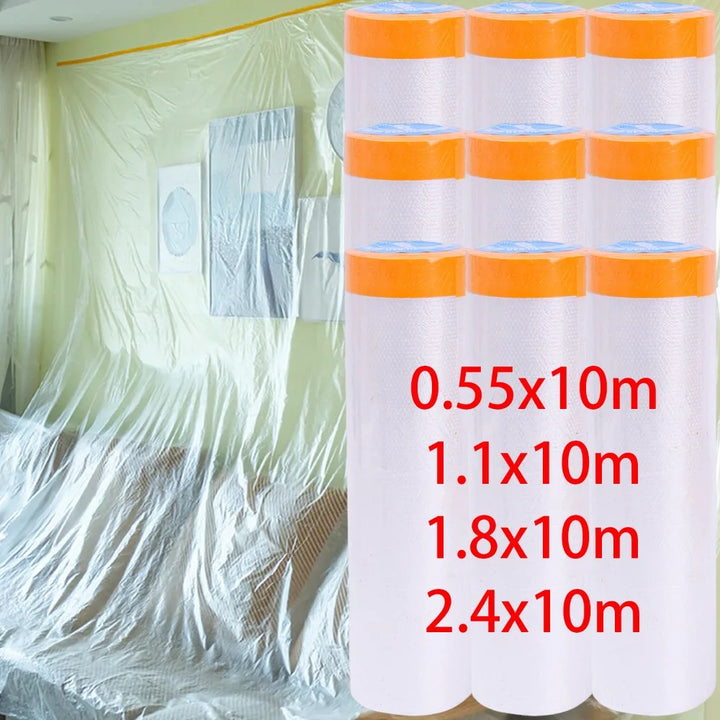Self-Adhesive Plastic Masking Film Furniture Dustproof Protection Film Car Beauty Repair Masking Film Decor Wall Painting Cover