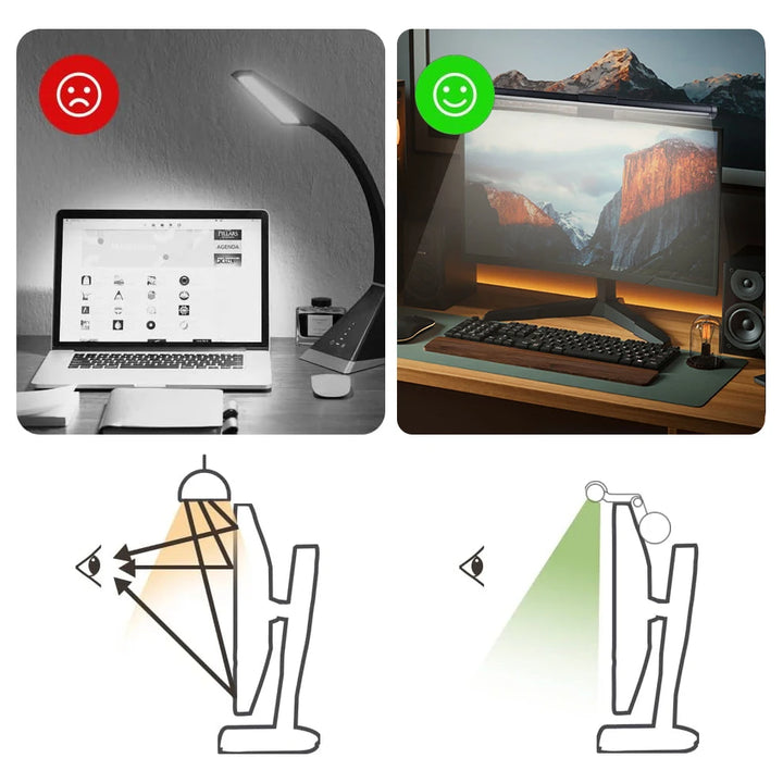 BEIMU Screen Light Desk Lamp Computer Monitor Light Bar Screen Hanging Light Table Lamp Monitor Laptop Light USB Study Read Lamp