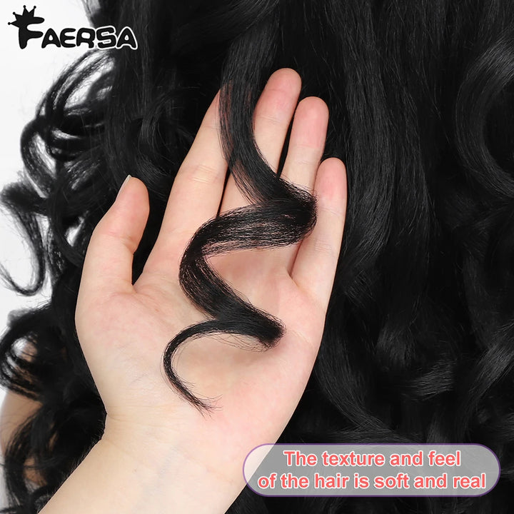 Synthetic Black Brown Curly Wig Lace Front Wigs For Women Blonde Orange Female Lace Wig Daily Use 13X4X1 Cosplay Hair