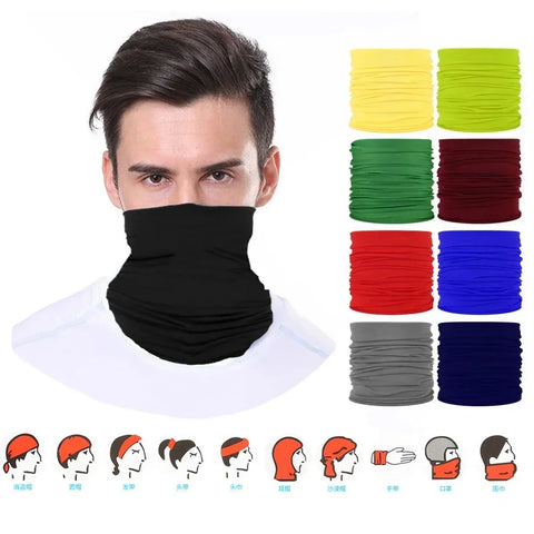 Seamless Riding Face Mask Dustproof Bandana Men Tube Polyester Neck Cover Gaiter Balaclava Women Head Scarf Bike Hiking Headband