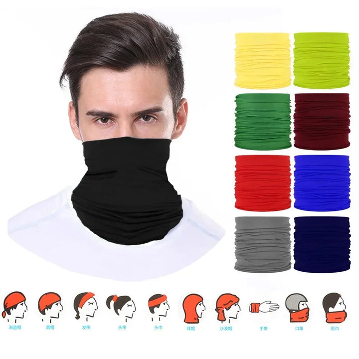 Seamless Riding Face Mask Dustproof Bandana Men Tube Polyester Neck Cover Gaiter Balaclava Women Head Scarf Bike Hiking Headband