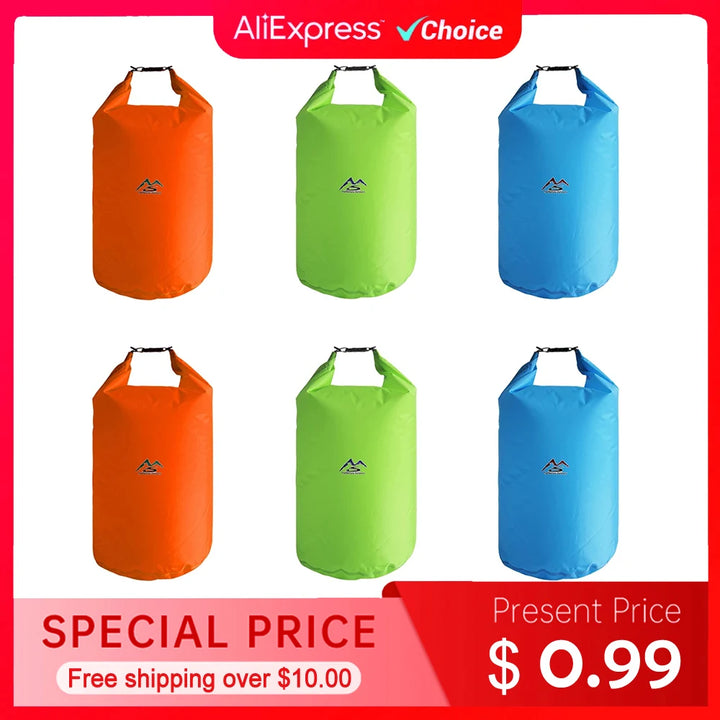 2L/10L/20L Waterproof Dry Bag Sack for Camping Drift Trekking Swimming Rafting Kayak River Trekking Fishing Outdoor Waterbag