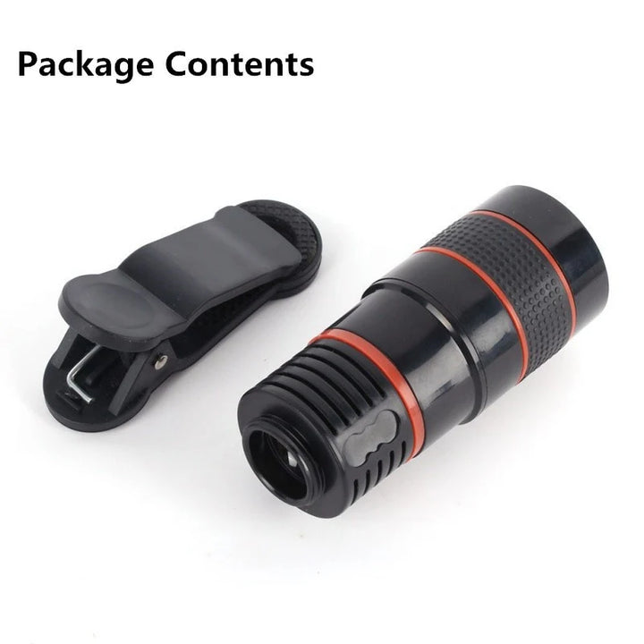 8X Long Focus Mobile Phone Lens 8x HD Zoom Monocular Phone Camera Len External Clip Phone Telescope