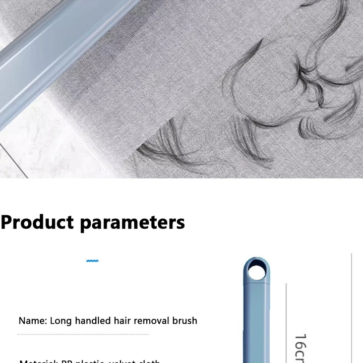 Multifunctional Pet Hair Remover Brush Long Handle Window Cleaning Brush Pet Fur Cleaning Tool Manual Cat Dog Hair Remover Brush