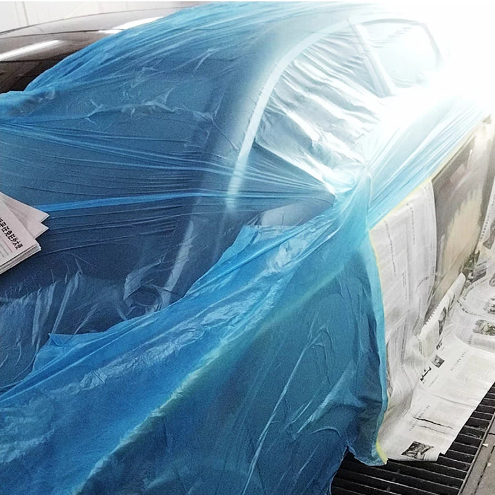 3 Sizes Pre-Taped Masking Film for Auto Painting Covering Tape and Drape Cloth PE Pre-Adhesived Dust Paint Protective Drop Film