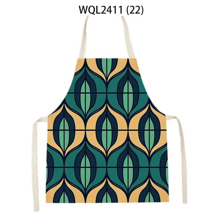 Abstract Geometry Painting Apron for Kitchen Women Home Cooking Aprons Cooking Baking Bibs Cleaning Supplies Kitchen Accesories