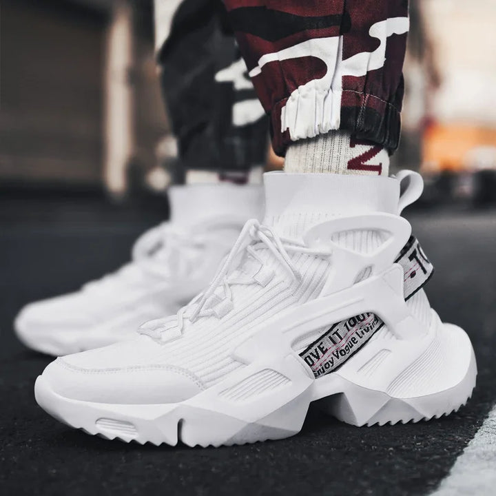 High-top Sock Sneakers Men Trendy Hip-hop Sports Shoes Male Mesh Breathable Jogging Shoes Oversize Walking Shoes Male Footwear