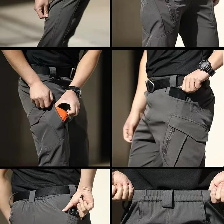 Men's Spring Fall Autumn Elastic Tactical Pants Camping Hiking Fishing Trekking Climbing Outdoor Cargo Trousers Quick Dry Sports