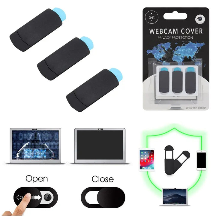Plastic Shutter Shield Privacy Security Camera Cover Camera Sticker Webcam Cover For Laptop  for Phone Tablet Computer iPad