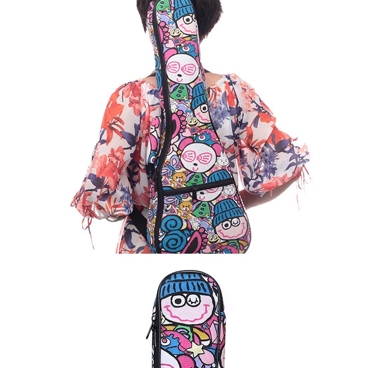 Violin Bag Portable Cartoon Pattern Oxford Cloth Ukulele Storage Bag String Instrument Parts Accessories Violin Case Suitcase