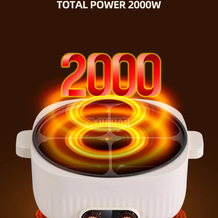 6L Multi Cooker Household Large Capacity Four-Grid Hot Pot Eletrodomesticos Para Cozinha Panelas