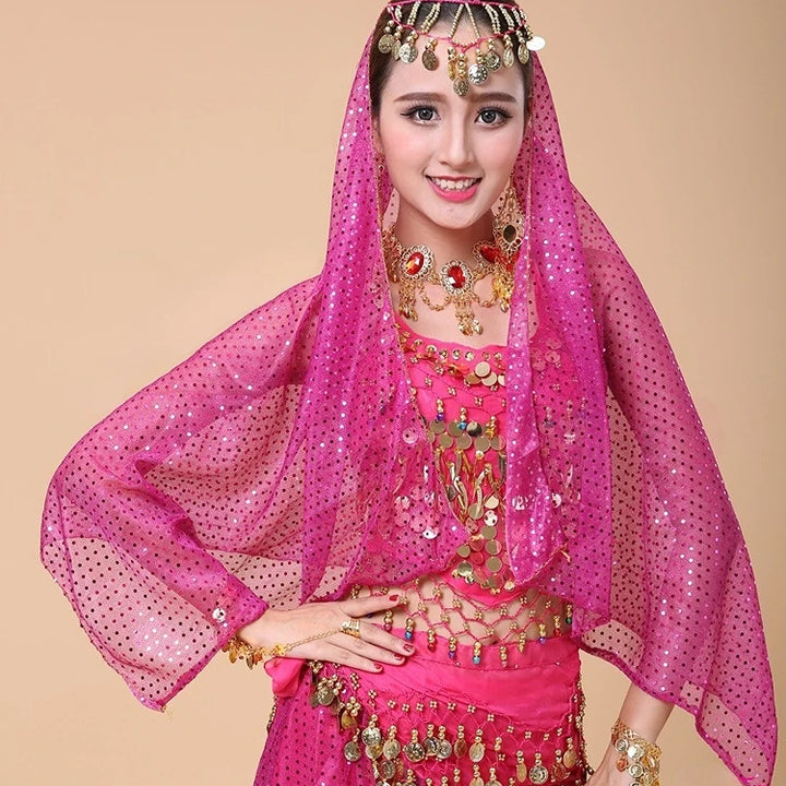 Women's Belly Dancing Accessories Coin Head chain Decoration Belly Dance India Headwear Scarf Headpiece Costumes